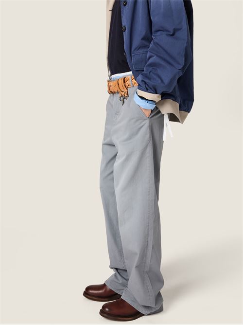 Pantaloni in twill tinto capo MIU MIU | MP197019R3F0276